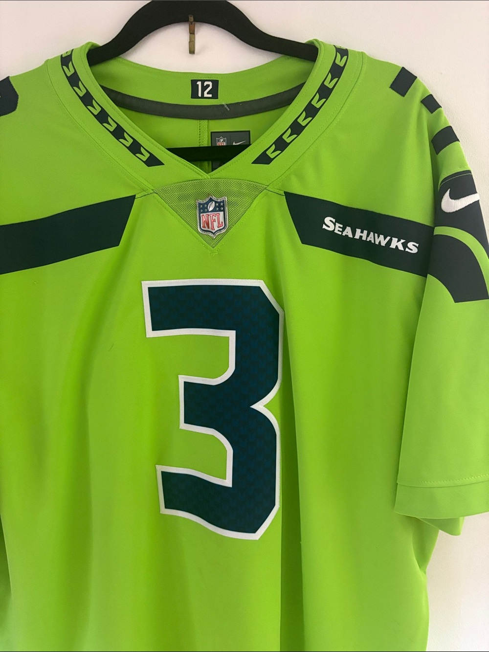 Nike NFL Seattle Seahawks Russell Wilson Green Dri-Fit Football Jersey XXL